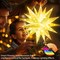 Smart 13" Moravian Star Tree Topper Lighted - 54 LED 3D Foldable Christmas Star Tree Topper with Lights, App Control Music Sync Top LED Tree Top with Remote Indoor Outdoor Decoration (Hollow Stars)